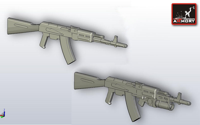 Modelimex Online Shop 1 72 5 45mm Ak 74 Soviet Assault Rifle 2 Pcs