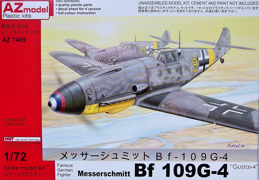 1/72 Messerschmitt Bf 109G-4 (4x camo)