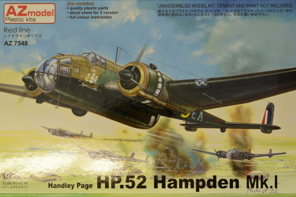 MODELIMEX Online Shop | 1/72 Handley Page HP.52 Hampden Mk.I (3x camo ...