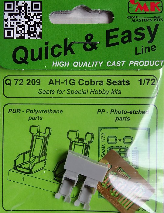 1/72 AH-1G Cobra Seats incl.PE set (SP.HOBBY)