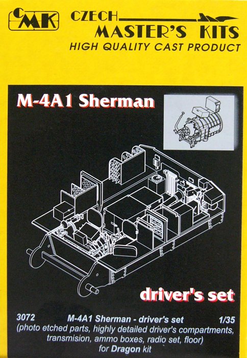 1/35 M4A1 Sherman early/late  Driver's set  (DRAG)