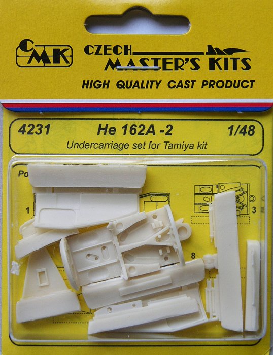 1/48 He 162A-2 Undercarriage set  (TAM)