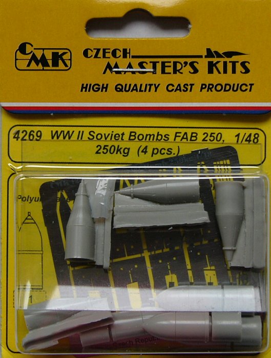1/48 Soviet WWII Bombs FAB 250kg (4 pcs.)
