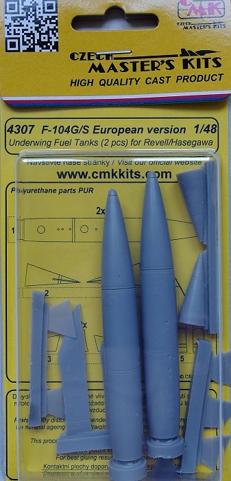 1/48 Fuel Tanks F-104G/S European version (2 pcs.)
