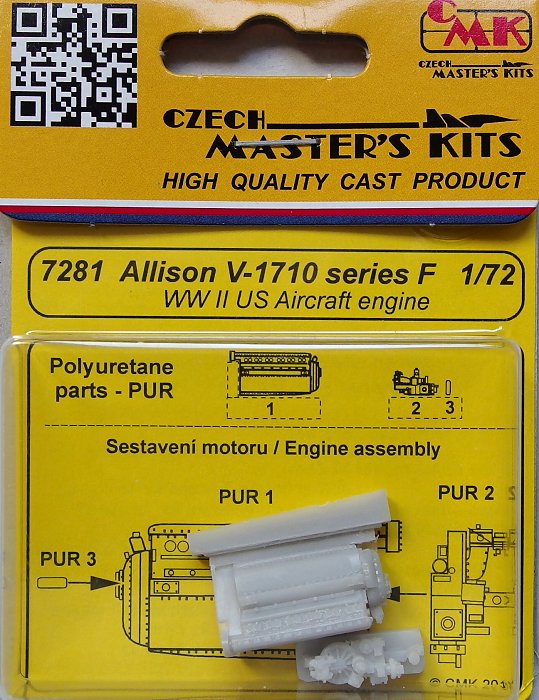 1/72 Allison V-1710 series F (US Aircraft engine)