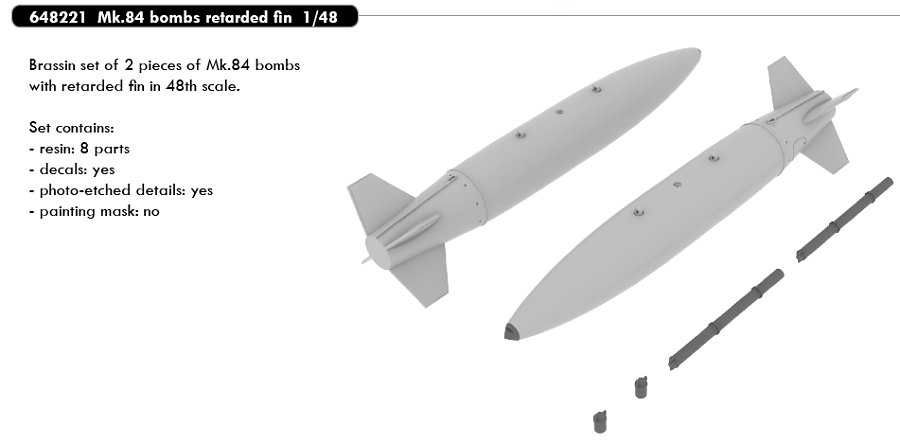 MODELIMEX Online Shop | BRASSIN 1/48 Mk.84 bombs retarded fin | your ...