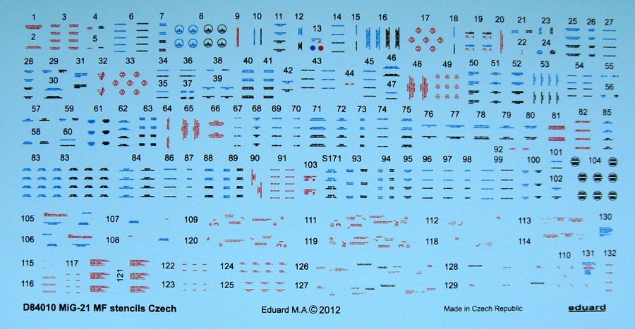 MODELIMEX Online Shop | Decals 1/48 MiG-21 stencils Czech (EDU) | your ...