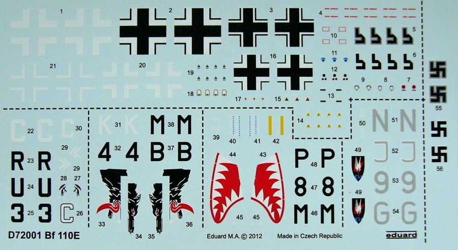 Decals 1/72 Bf 110E (EDU)