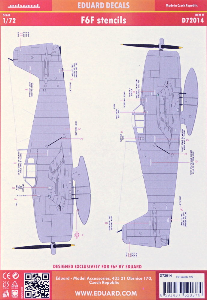 Decals 1/72 F6F (stencils)