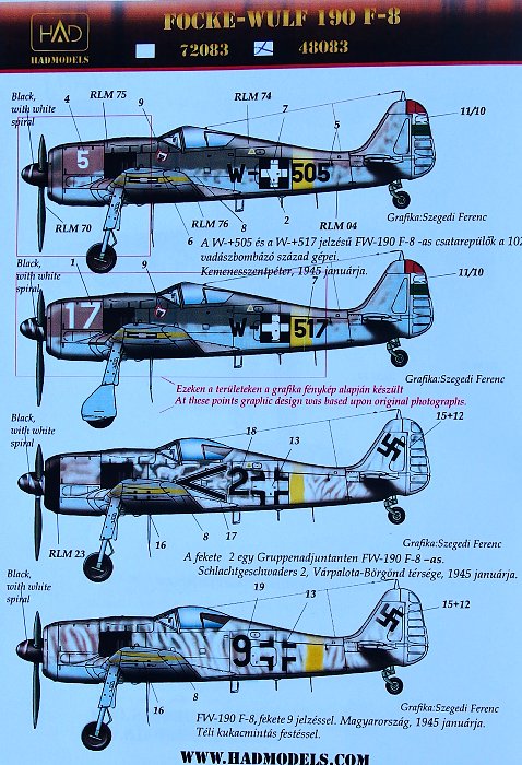 Modelimex Online Shop 1 48 Decal Focke Wulf Fw 190 F 8 4x Camo