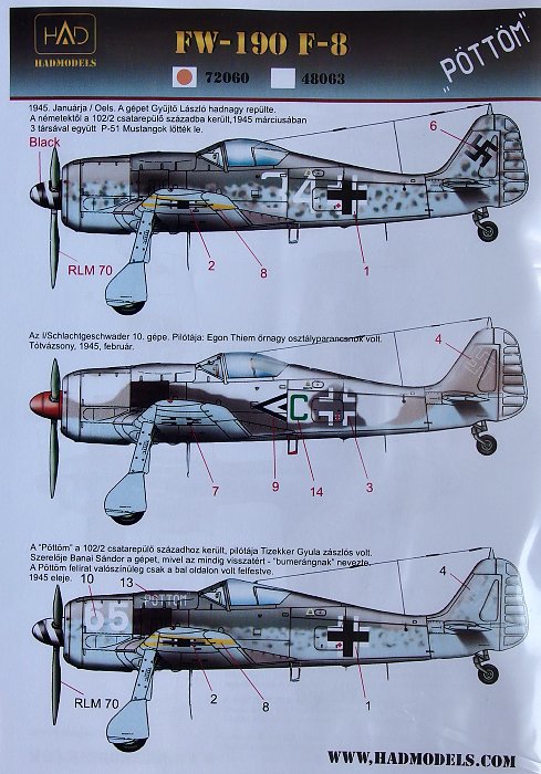 Modelimex Online Shop 1 72 Decal Fw 190 F 8 3x Camo Your