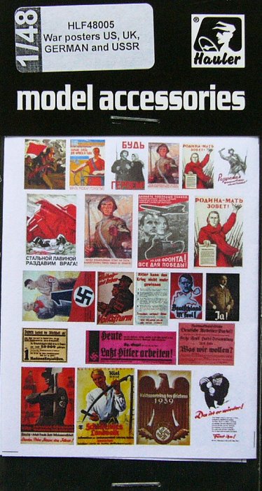 1/48 War posters US, UK, GERMAN and USSR