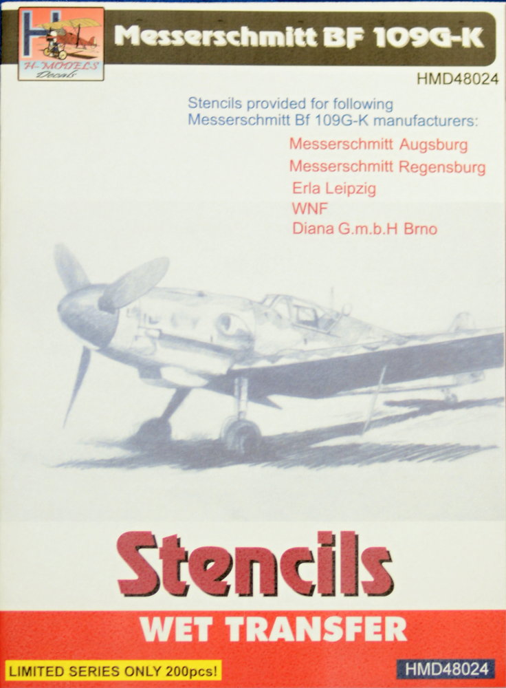 1/48 Stencils Messerschmitt Bf 109G-K