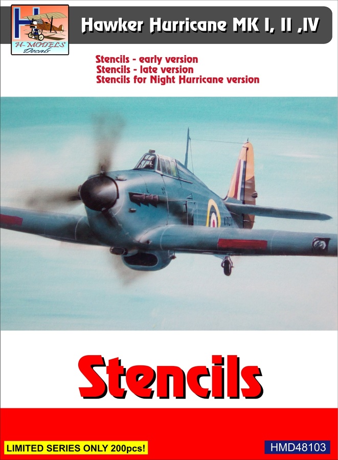 1/48 Stencils Hawker Hurricane Mk.I, II, IV