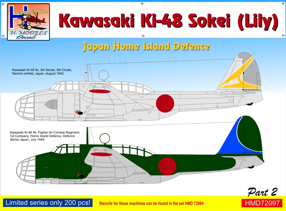 1/72 Decals Ki-48 Sokei Japan Home Isl.Def. Part 2