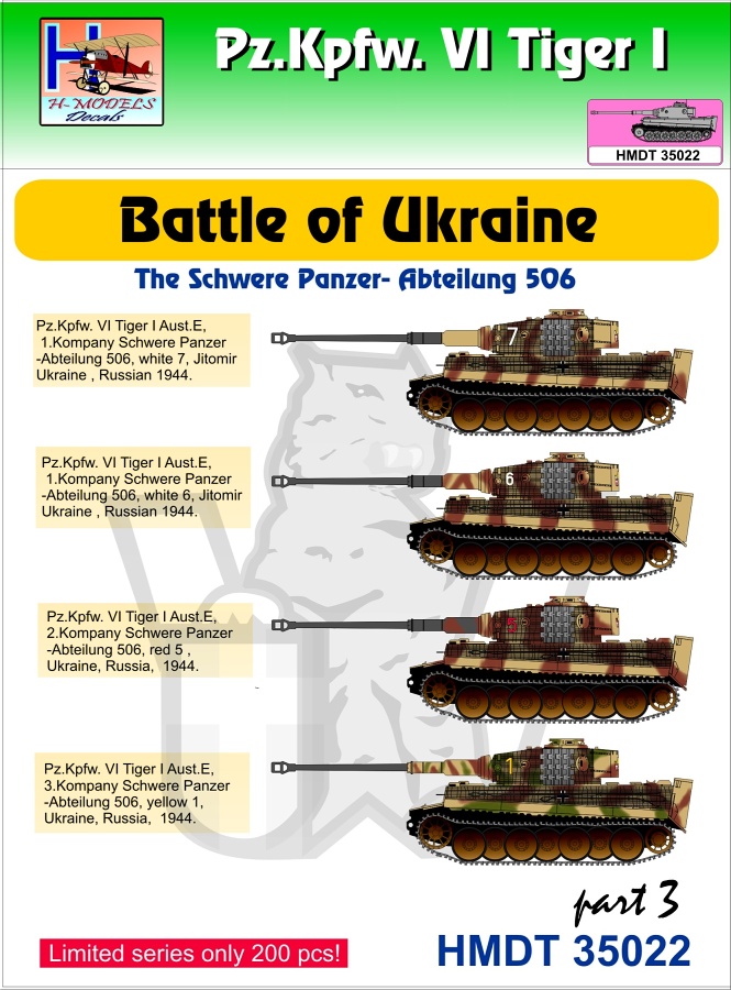 1/35 Decals Pz.Kpfw.VI Tiger I Battle of Ukraine 3