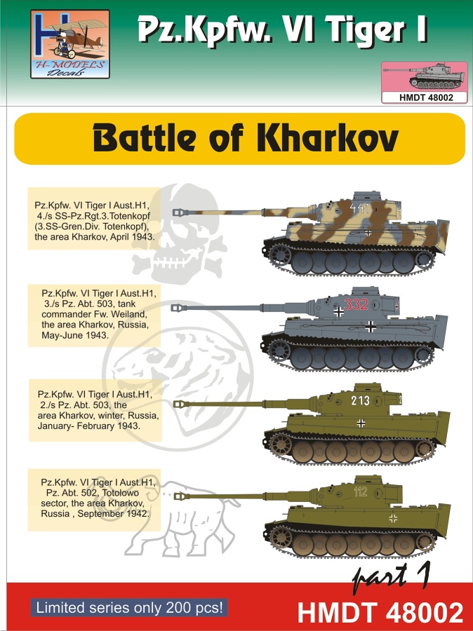 1/48 Decals Pz.Kpfw.VI Tiger I Battle of Kharkov 1