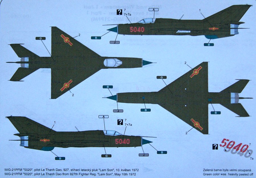 MODELIMEX Online Shop | 1/72 Decals MiGs over Vietnam (MiG-21PF/PFM ...