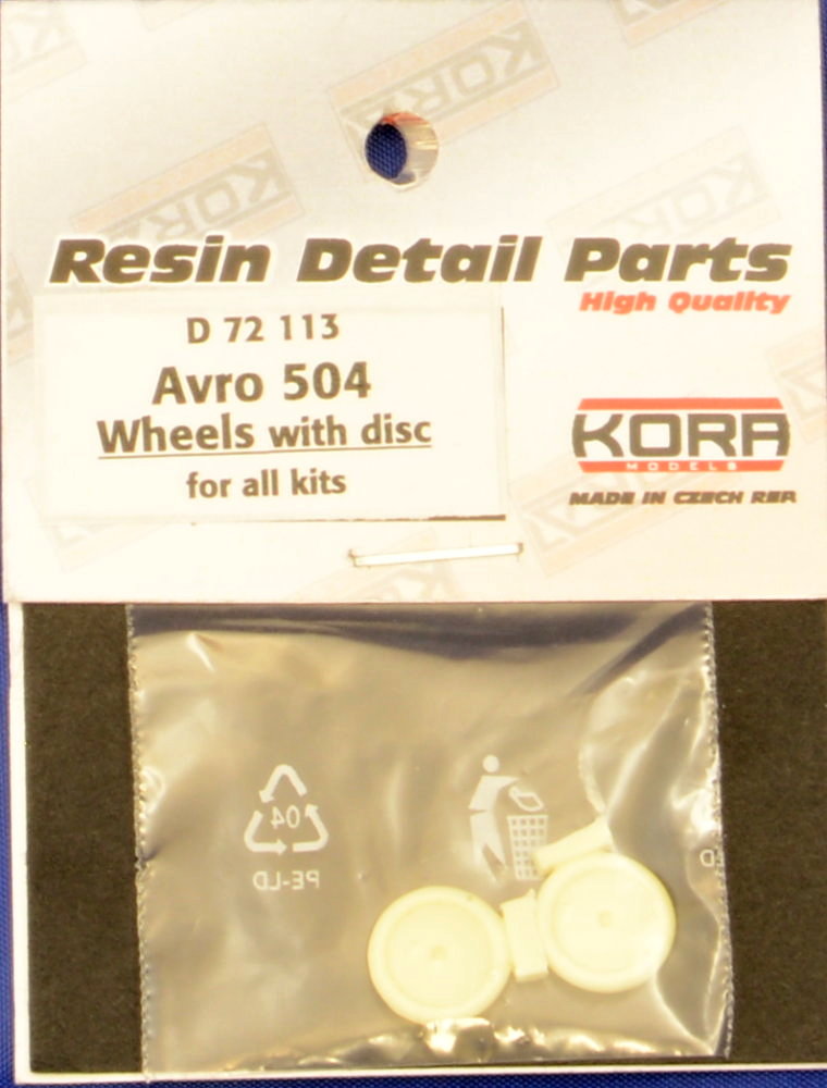 1/72 Wheels for AVRO 504 (with disc)