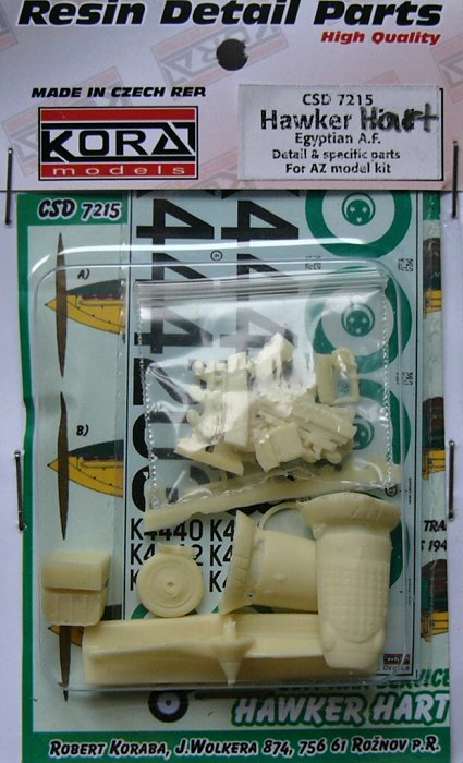 1/72 Hawker Hart Detail set&decal (Egypt. Service)