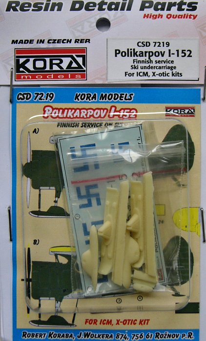 1/72 I-152 Ski undercarriage&decals (Finnish)