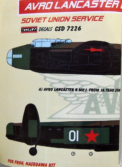 1/72 Avro Lancaster B Mk.I Detail set&decal (HAS)