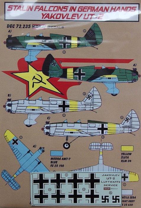 1/72 Decals Yakovlev UT-2 (Luftwaffe service)