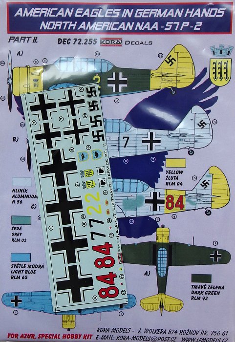 1/72 Decals N.A. NAA-57P-2 (Luftwaffe) Part II.