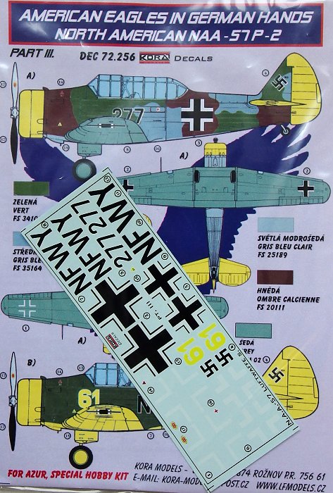 1/72 Decals N.A. NAA-57P-2 (Luftwaffe) Part III.