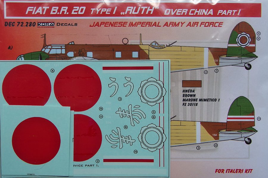 1/72 Decals Fiat BR.20 Type I (over China) Part I