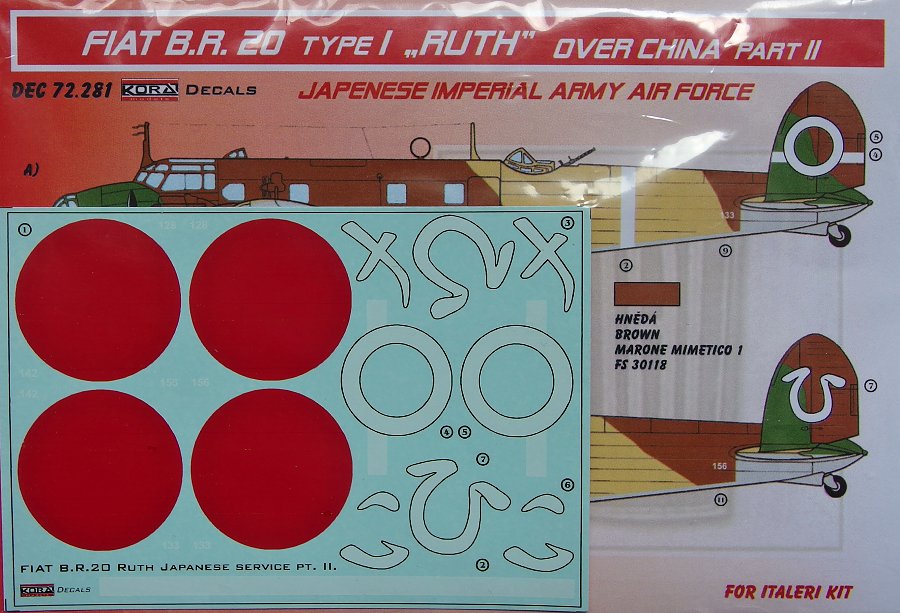 1/72 Decals Fiat BR.20 Type I (over China) Part II
