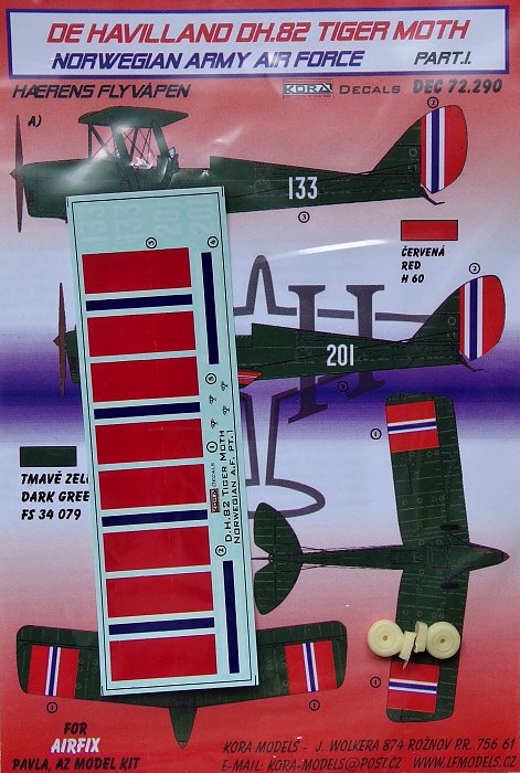 1/72 Decals DH.82 Norwegian Army Air Force
