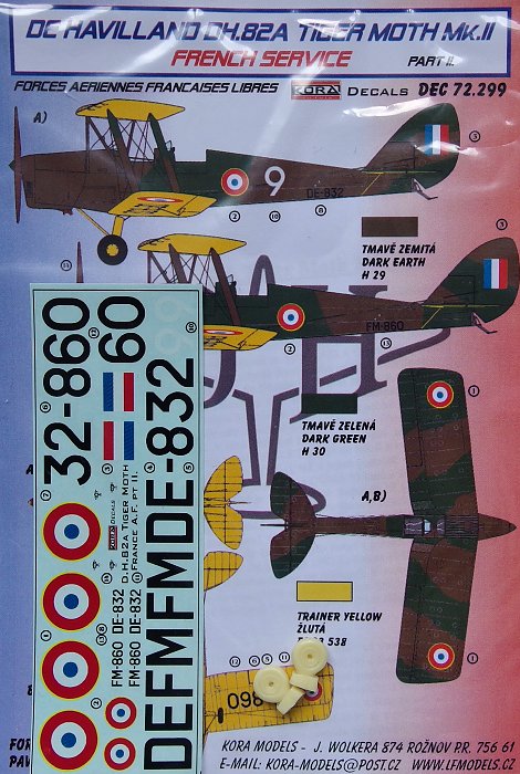 1/72 Decals DH.82A Tiger Moth French Service Pt.2