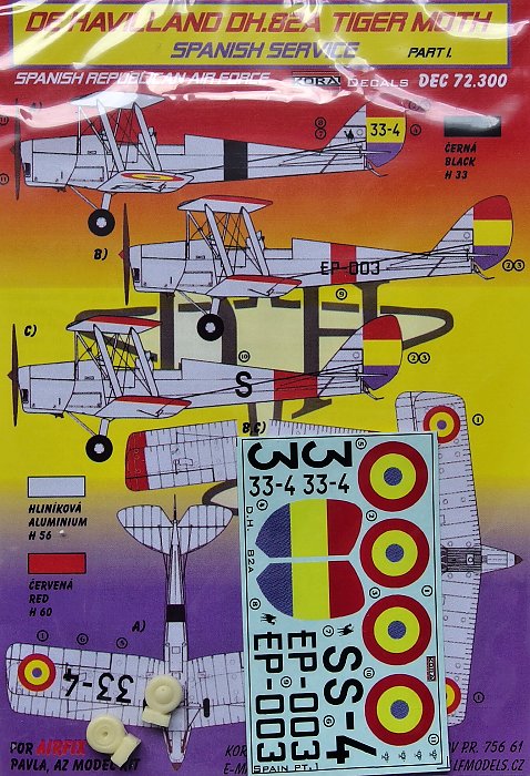 1/72 Decals DH.82A Tiger Moth Spanish Service Pt.1