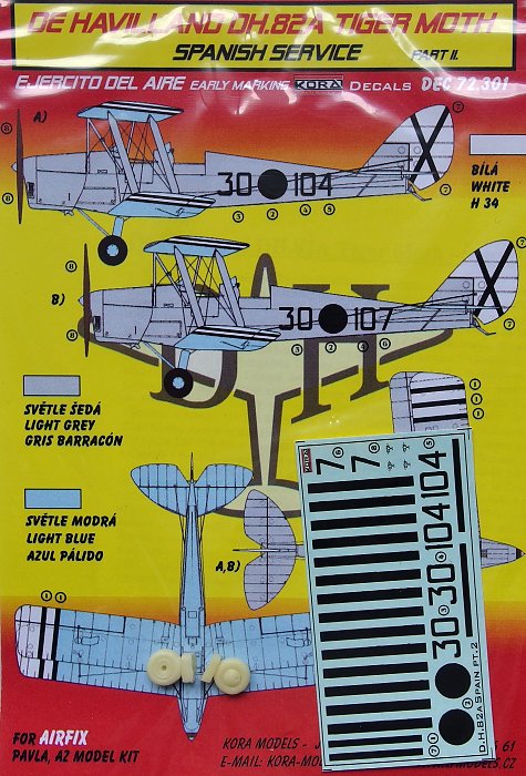 1/72 Decals DH.82A Tiger Moth Spanish Service Pt.2