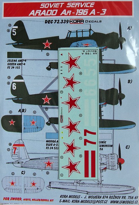 1/72 Decals Ar-196A-3 (Soviet Service)