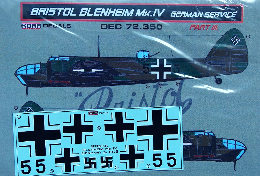 1/72 Decals B.Blenheim Mk.IV German service III.