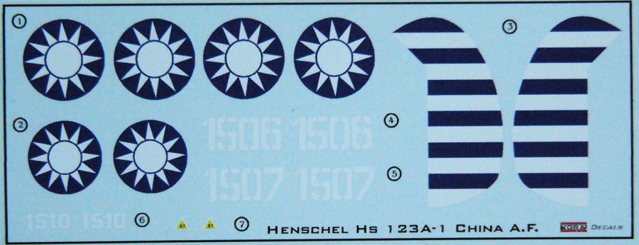 1/72 Decals Henschel HS 123A-1 (China Air Force)