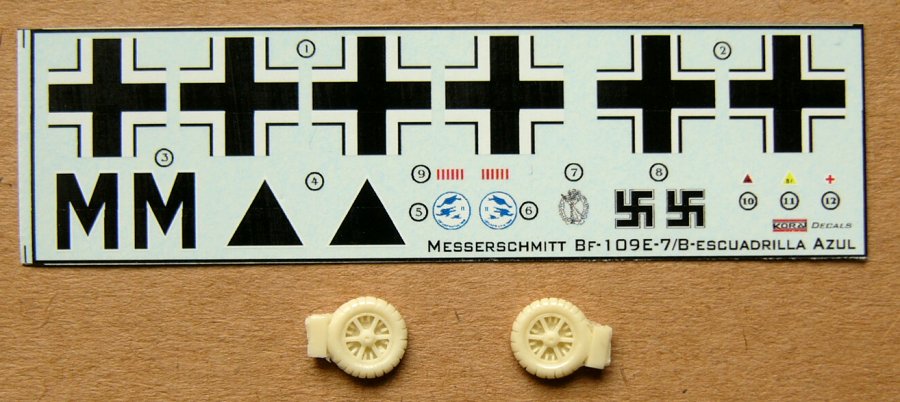 1/72 Decals Bf 109E-7/B (Escuadrilla Azul)