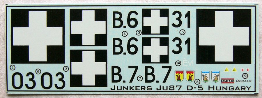 1/72 Decals Junkers Ju 87 D-5 (Hungarian A.F.)