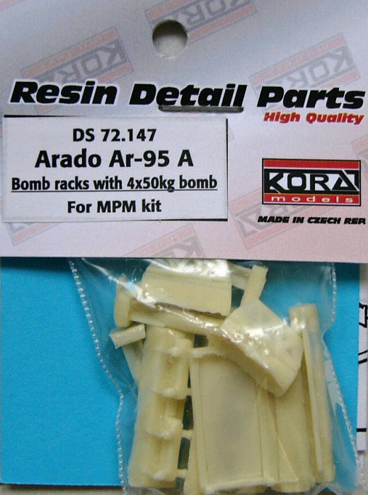 1/72 Ar-95A Bomb racks w/ 4x50kg bombs (MPM)