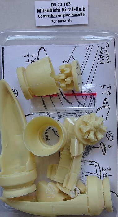 1/72 Ki-21-II a,b Correction engine nacelle (MPM)