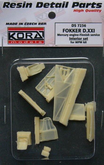 1/72 Fokker D.XXI - Interior Set Mercury eng (MPM)