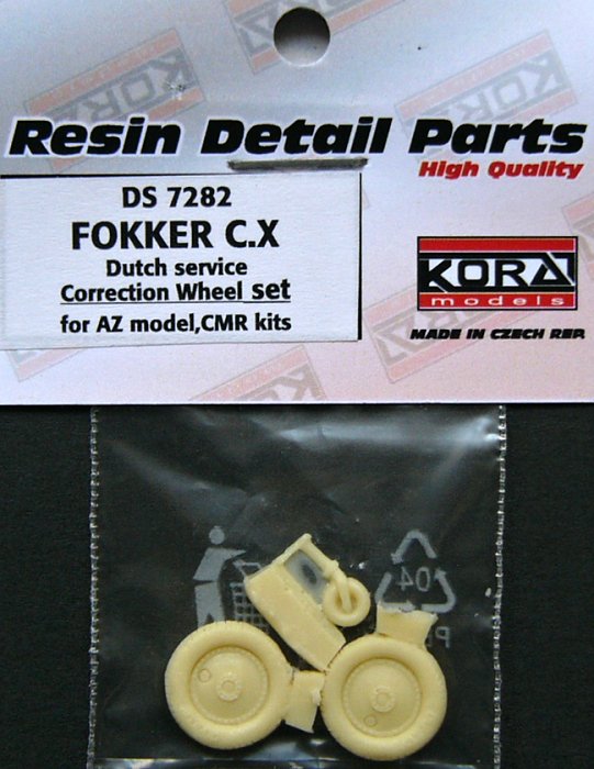 1/72 Fokker C.X Dutch - Correction wheel set