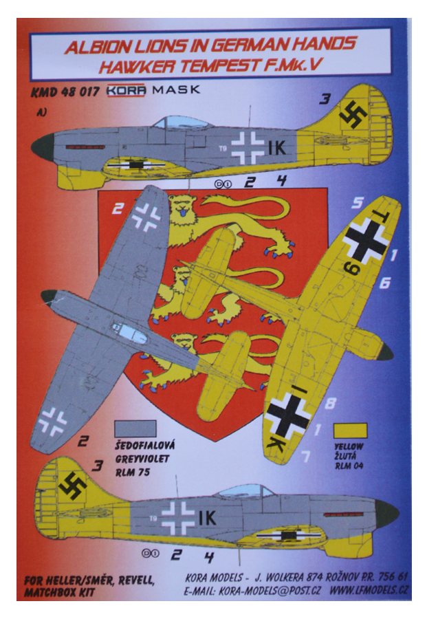 1/48 Mask Hawker Tempest F.Mk.V in German Hands