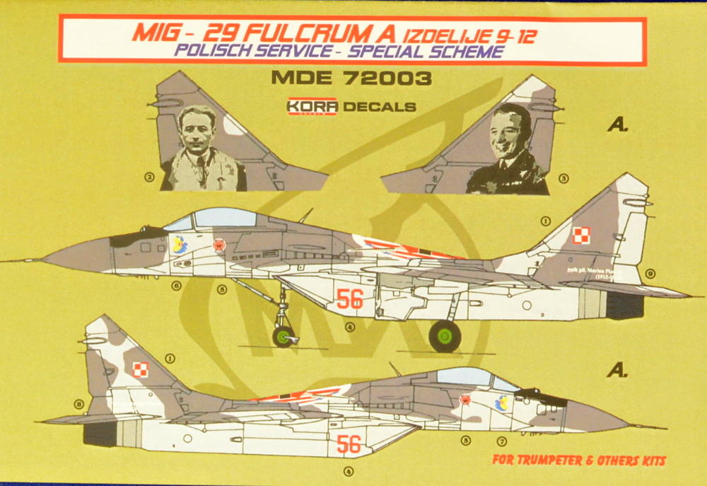 1/72 Decals MiG-29 Fulcrum 9-12 Polish Service