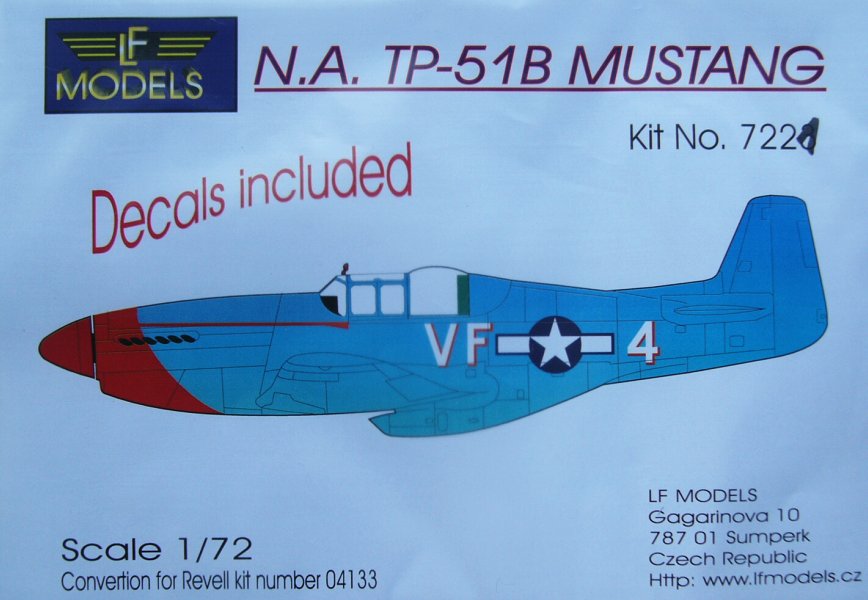 1/72 N.A. TP-51B Mustang Conv.Set for REV 04133