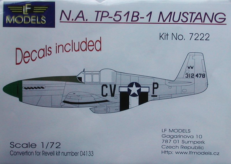 1/72 N.A. TP-51B-1 Mustang Conv.Set for REV 04133