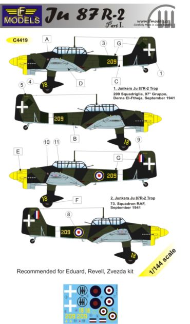 1/144 Decals Ju 87R-2 part 1