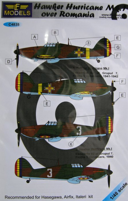 1/48 Decals H.Hurricane Mk.I over Romania (HAS)